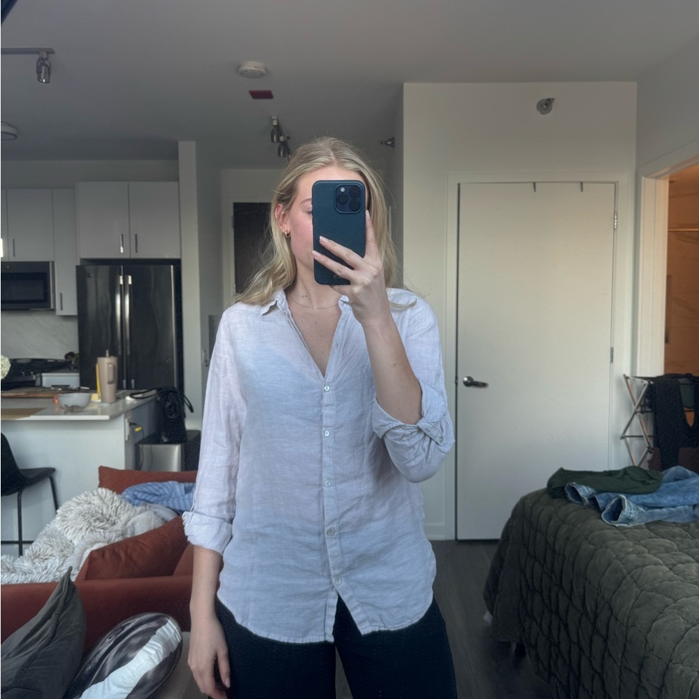 Neutral 100% Linen Button-Up Shirt